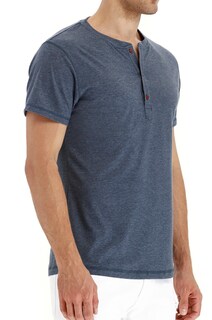 Foto 2 | Foto 2 | Camiseta Pegeno Fashion Casual Henley De Algodón De Manga Corta - Venta Internacional.