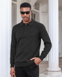 Foto 3 | Foto 3 | Jersey Tipo Polo Lexiart Para Hombre De Punto Cuello Con Cremallera Negro - Venta Internacional.
