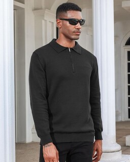 Foto 6 | Foto 6 | Jersey Tipo Polo Lexiart Para Hombre  De Punto  Cuello Con Cremallera  Negro - Venta Internacional.