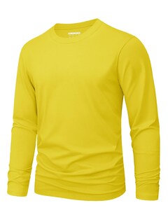 Foto 1 | Foto 1 | Camiseta Magnivit De Manga Larga De Algodón Para Hombre  Color Amarillo - Venta Internacional.
