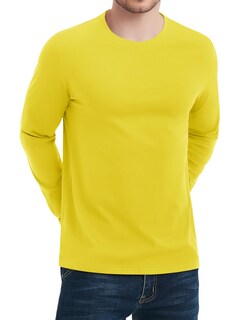 Foto 4 | Foto 4 | Camiseta Magnivit De Manga Larga De Algodón Para Hombre  Color Amarillo - Venta Internacional.