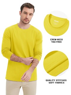 Foto 6 | Foto 6 | Camiseta Magnivit De Manga Larga De Algodón Para Hombre Color Amarillo - Venta Internacional.