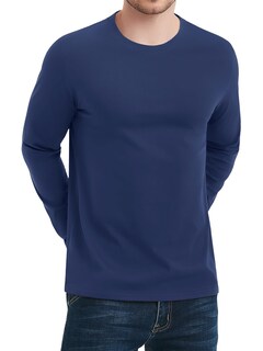 Foto 4 | Foto 4 | Camiseta De Manga Larga De Algodón Para Hombre De Shirt Magnivit Azul Marino - Venta Internacional.