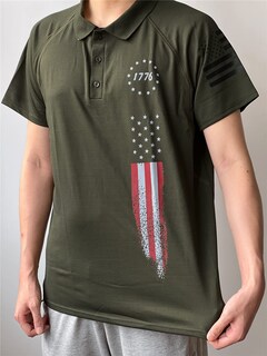 Foto 4 | Foto 4 | Polo Harglesman 1776 Con Estampado De La Bandera Estadounidense Del Día De La Independencia - Venta Internacional.