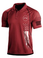 Polo Harglesman Para Hombre Con La Bandera Patriótica Estadounidense 4xl Color Rojo - Venta Internacional.