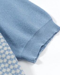 Foto 5 | Foto 5 | Polo Oxknit Para Hombre  Retro  Con Cremallera  Azul Texturizado  Manga Corta - Venta Internacional.