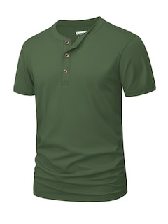 Foto 1 | Foto 1 | Camisa Henley Magnivit Para Hombre Algodón Manga Corta Color Verde Militar Talla S - Venta Internacional.