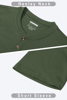 Foto 5 | Foto 5 | Camisa Henley Magnivit Para Hombre Algodón Manga Corta Color Verde Militar Talla S - Venta Internacional.