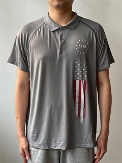 Foto 2 | Foto 2 | Polo Harglesman 1776 Con Estampado De La Bandera Estadounidense Del Día De La Independencia - Venta Internacional.