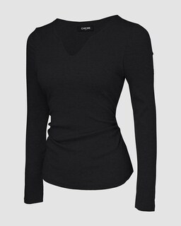 Foto 5 | Foto 5 | Camisa De Manga Larga Chicme Con Sujetador Incorporado Para Mujer Negra - Venta Internacional.
