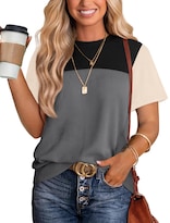 Blusas Tipo Túnica Wiholl Summer Para Mujer  Manga Corta  Gris Y Negro - Venta Internacional.