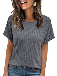 Foto 1 | Foto 1 | Camiseta Tipo Túnica Automet 2025 De Verano De Manga Corta Para Mujer - Gris S - Venta Internacional.