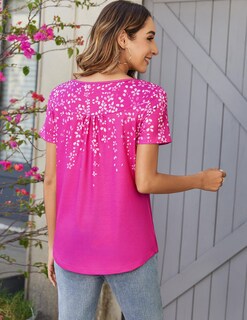 Foto 4 | Foto 4 | Blusa Zeagoo Para Mujer Con Estampado Tropical Talla Xl De Verano - Venta Internacional.