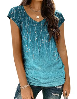 Foto 1 | Foto 1 | Camisetas Zeagoo 2025 Con Manga Corta Para Mujer Cuello En V Casual - Venta Internacional.