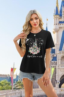 Foto 2 | Foto 2 | Camiseta Vilove Magical Believe In Magic Para Mujer Negra - Venta Internacional.