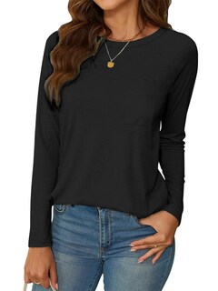 Foto 1 | Foto 1 | Camiseta Tipo Túnica Neyouqe Para Mujer Manga Larga Negra Casual 2025 S - Venta Internacional.