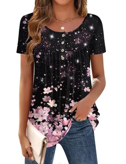 Foto 1 | Foto 1 | Blusa Zeagoo Para Mujer Túnica Con Estampado Floral Atuendos De Verano - Venta Internacional.