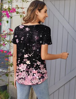 Foto 3 | Foto 3 | Blusa Zeagoo Para Mujer Túnica Con Estampado Floral Atuendos De Verano - Venta Internacional.