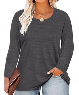 Foto 1 | Foto 1 | Túnica Tiyomi Talla Grande Para Mujer Con Cuello Redondo Y Manga Larga - Venta Internacional.