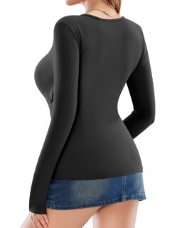 Foto 2 | Foto 2 | Blusa Tipo Túnica Mangopop Para Mujer Con Cuello En V Fruncido - Venta Internacional.