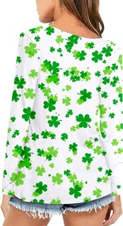 Foto 6 | Foto 6 | Camiseta Aceshion Clover Para Mujer Día De San Patricio Día De San Patricio - Venta Internacional.