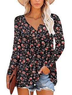 Foto 2 | Foto 2 | Blusa Tipo Túnica Roselinlin Holgada Manga Larga Para Mujer Xxl - Venta Internacional.