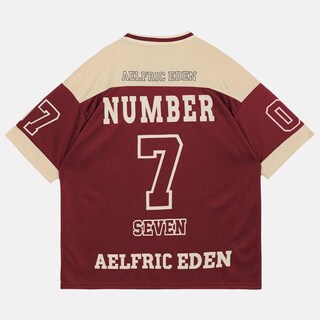 Foto 6 | Foto 6 | Camisa Aelfric Eden Vintage Jersey Oversize Para Hombre Roja - Venta Internacional.