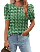 Blusa Zeagoo Para Mujer Con Mangas Abullonadas Con Estampado Floral Talla S - Venta Internacional.