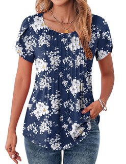 Foto 1 | Foto 1 | Blusa Zeagoo Para Mujer Casual De Primavera Con Estampado Floral Holgada Talla M - Venta Internacional.