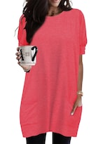 Blusas Tipo Túnica Kissmoda Summer Para Mujer De Manga Corta Con Bolsillos - Venta Internacional.