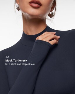 Foto 3 | Foto 3 | Top Inlyric De Manga Larga Con Cuello Alto Suave E Invisible Para Mujer - Venta Internacional.