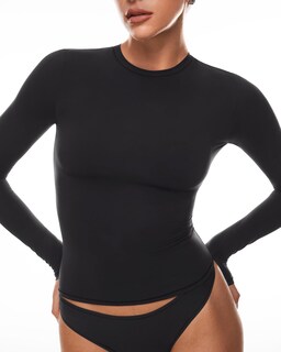Foto 5 | Foto 5 | Camiseta Inlyric Manga Larga Cuello Redondo Entallada Top Corto - Venta Internacional.
