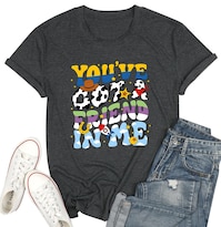 Camiseta Eatbook You've Got A Friend Para Mujer Gris Oscuro - Venta Internacional.