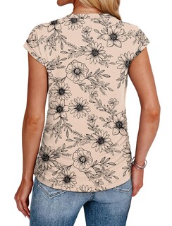Foto 5 | Foto 5 | Blusa Sampeel Para Mujer De Manga Corta Con Estampado Floral Talla Xl - Venta Internacional.
