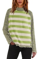 Camisa Panadila Para Mujer  Manga Larga  Cuello Alto A Rayas  Color Verde S - Venta Internacional.