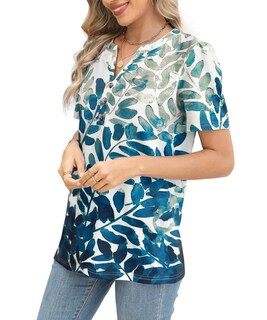 Foto 2 | Foto 2 | Top Xmtopye Con Estampado Floral Con Cuello En V Estilo Bohemio Verano 2025 - Venta Internacional.