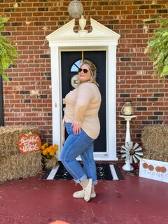 Foto 3 | Foto 3 | Top Ritera De Punto Gofrado Con Cuello En V Y Botones Henley Talla Grande - Venta Internacional.