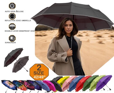 Foto 2 | Foto 2 | Paraguas De Viaje Mrtlloa A Prueba De Viento  Ventilado  Impermeable  49 Pulgadas - Venta Internacional.