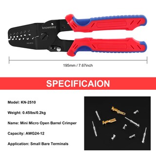 Foto 5 | Foto 5 | Engarzadora Knoweasy Kn-2510 Jst Molex Tyco Jam Awg24-12 - Venta Internacional.