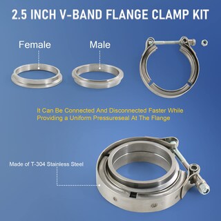 Foto 3 | Foto 3 | Kit De Bridas Y Abrazaderas En V De Acero Inoxidable De 2 5 Pulgadas  2 Unidades - Venta Internacional.
