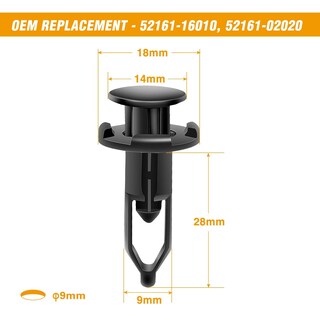 Foto 4 | Foto 4 | Retenedor Tipo Empuje Gooacc 100 Piezas Para Toyota Y Lexus Clips - Venta Internacional.