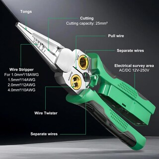 Foto 3 | Foto 3 | Pelacables Con Comprobador De Tensión 8 En 1 Lonniy Heavy Duty - Venta Internacional.