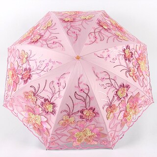 Foto 2 | Foto 2 | Sombrilla Honeystore Honeystore Con Encaje Para El Sol Y Los Rayos Uv 1812 Rosa - Venta Internacional.