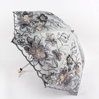 Foto 3 | Foto 3 | Sombrilla Umbrella Honeystore Con Encaje Para Bodas Y Rayos Uv 1812 Color Gris - Venta Internacional.