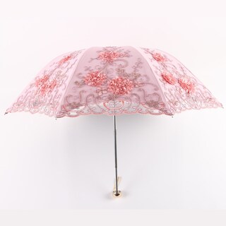 Foto 3 | Foto 3 | Sombrilla Umbrella Honeystore Con Encaje Uv Diseño Vintage Color Rosa - Venta Internacional.