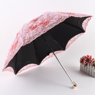 Foto 5 | Foto 5 | Sombrilla Umbrella Honeystore Con Encaje Uv Diseño Vintage Color Rosa - Venta Internacional.