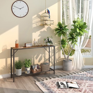 Foto 2 | Foto 2 | Mesa Consola Laatooree Industrial De 41 7 Cm Con Estante Color Marrón Rústico - Venta Internacional.