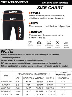 Foto 7 | Foto 7 | Swim Jammers Devoropa Para Niños Corte Ajustado Upf 50+ Negro/azul Xl - Venta Internacional.