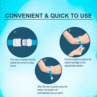 Foto 5 | Foto 5 | Banda Elástica Otica Para Torniquete 18 Pulgadas Azul Paquete De 6 - Venta Internacional.