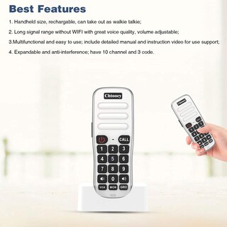 Foto 3 | Foto 3 | Sistema De Intercomunicación Inalámbrico Chtoocy Recargable Con Un Alcance De 5280 Pies (4) - Venta Internacional.